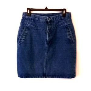 Vintage Denim Jean High Waist Skirt